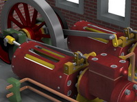 Galba Jurgen: Horizontal Twin Steam Engines in Factory Layout